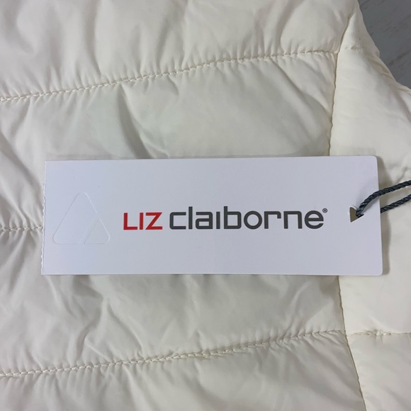 Liz Claiborne Quilted Puffer Vest Jacket Cream Ivory Women’s Sz S NWT - Picture 6 of 8